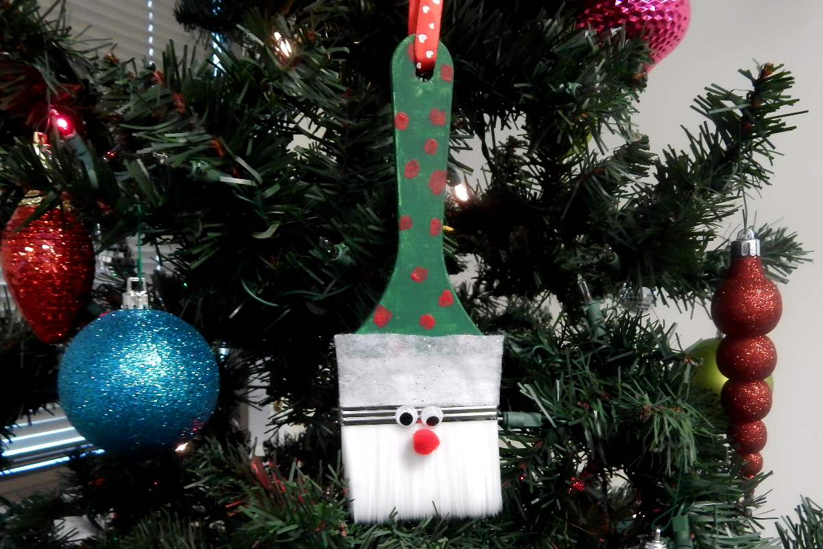 Paint Brush Santa Craft  DIY Santa Paintbrush Ornament